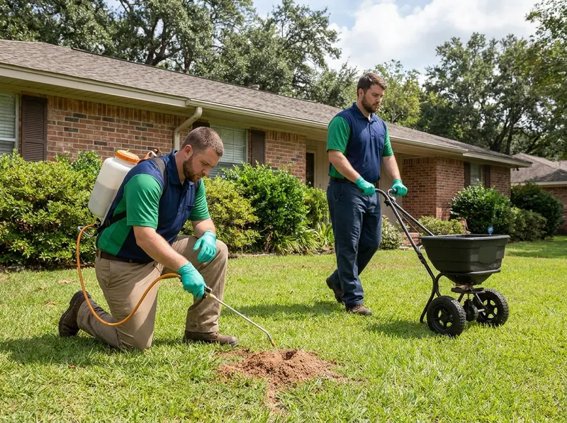 Fire Ant Mound Injection and Turf Broadcast in Baton Rouge, LA
